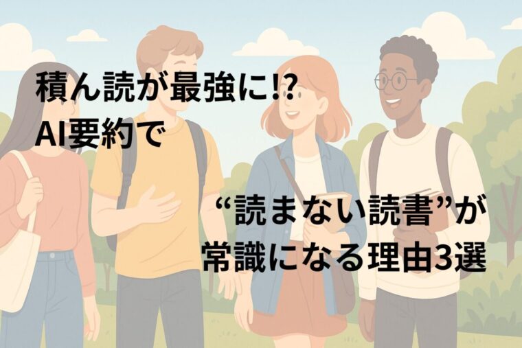 積ん読が最強に!? AI要約で“読まない読書”が常識になる理由3選
