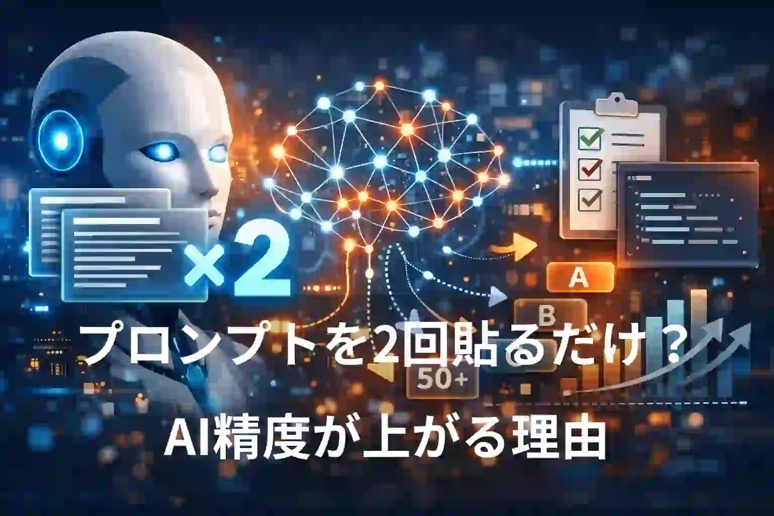 プロンプトを2回貼るだけ？AI精度が上がる理由