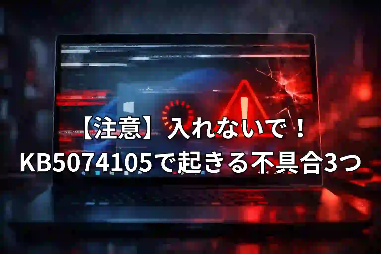 【注意】入れないで！KB5074105で起きる不具合3つ