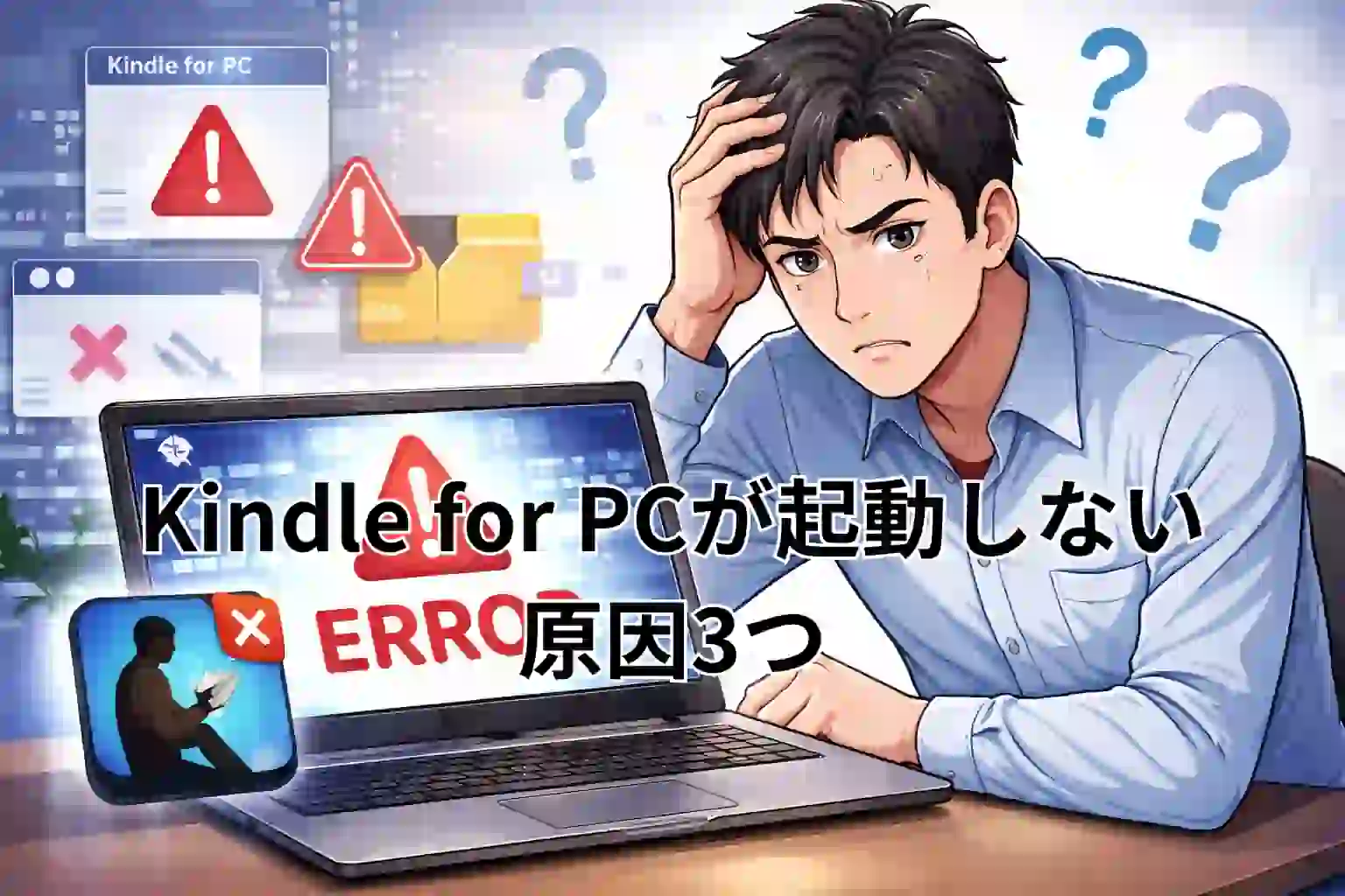 Kindle for PCが起動しない原因3つ